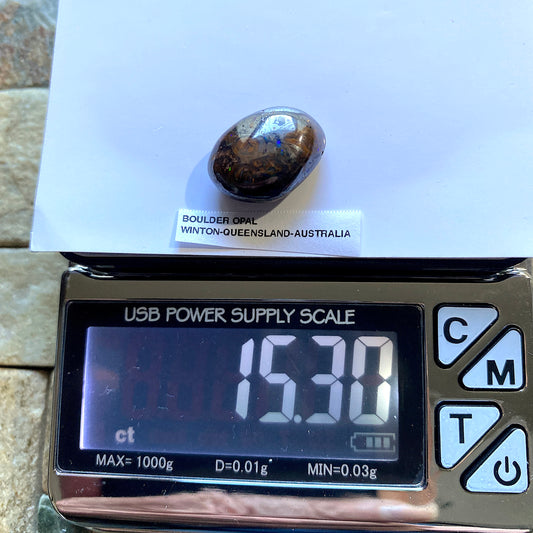 BOULDER OPAL GEMSTONE : WINTON, QUEENSLAND, AUSTRALIA 15.30Ct MFG4989