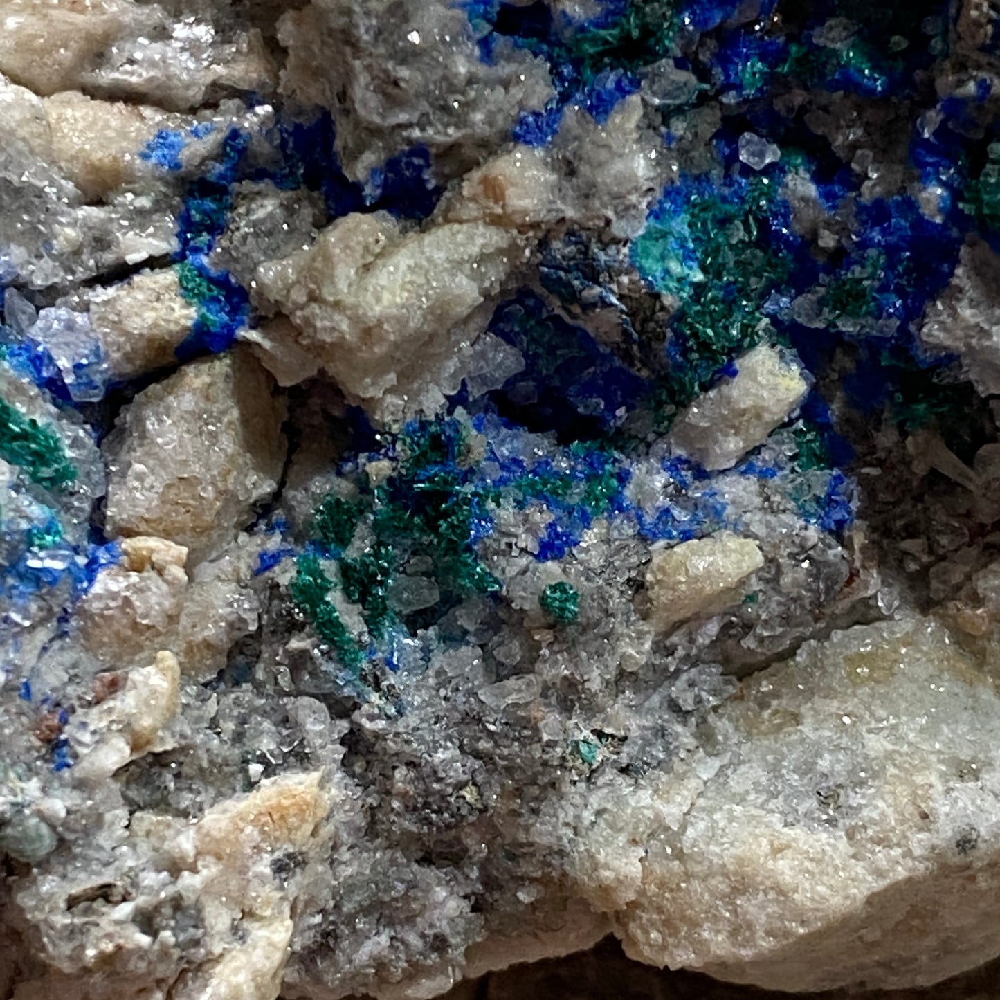 LINARITE WITH BROCHANTITE [ETC] : HANSONBERG DISTRICT, NEW MEXICO, U.S.A. 135g MF4692