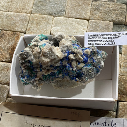 LINARITE WITH BROCHANTITE [ETC] : HANSONBERG DISTRICT, NEW MEXICO, U.S.A. 135g MF4692