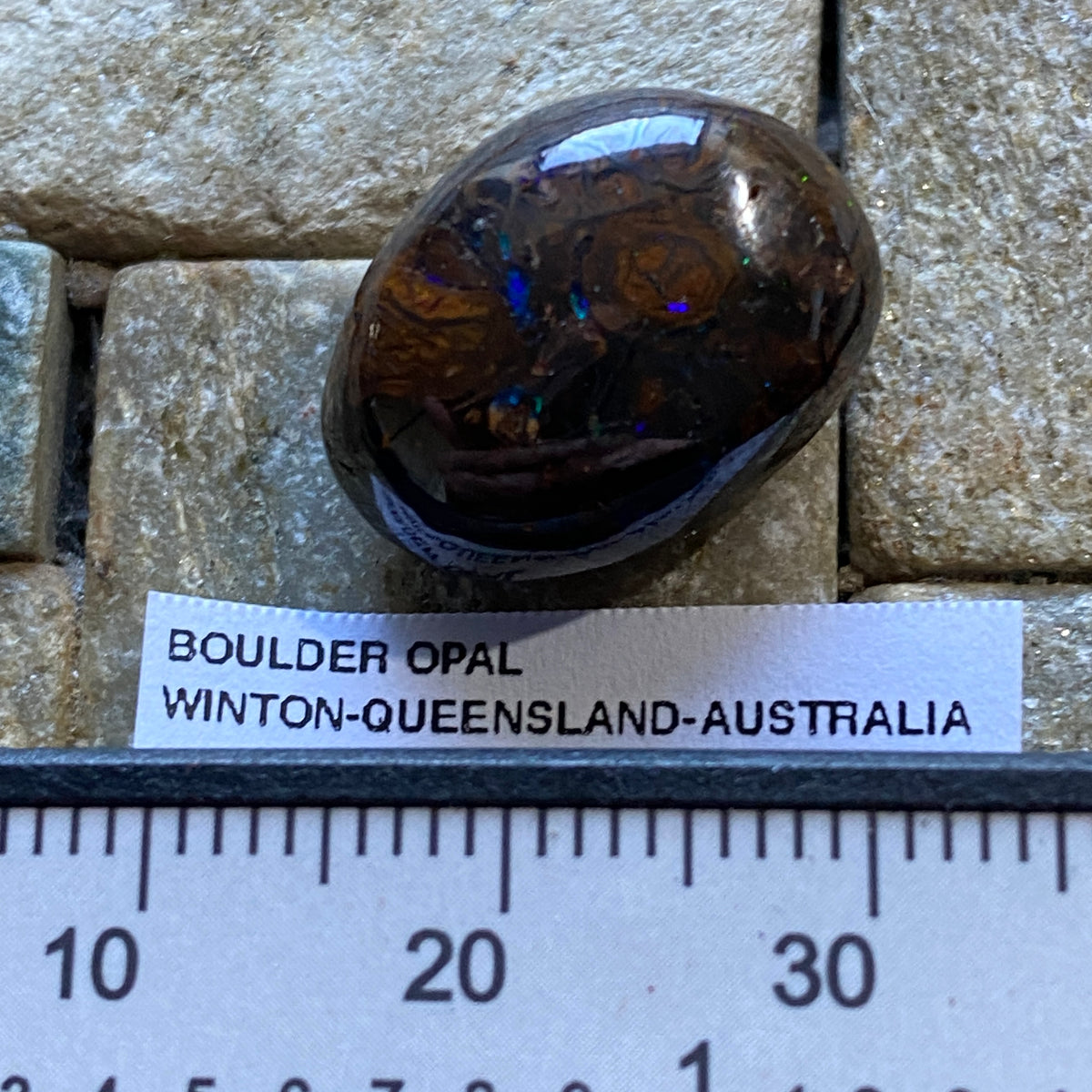 BOULDER OPAL GEMSTONE : WINTON, QUEENSLAND, AUSTRALIA 15.30Ct MFG4989