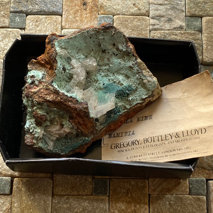 AURICHALCITE WITH CALCITE FROM OJUELA MINE, MEXICO 138g MF795