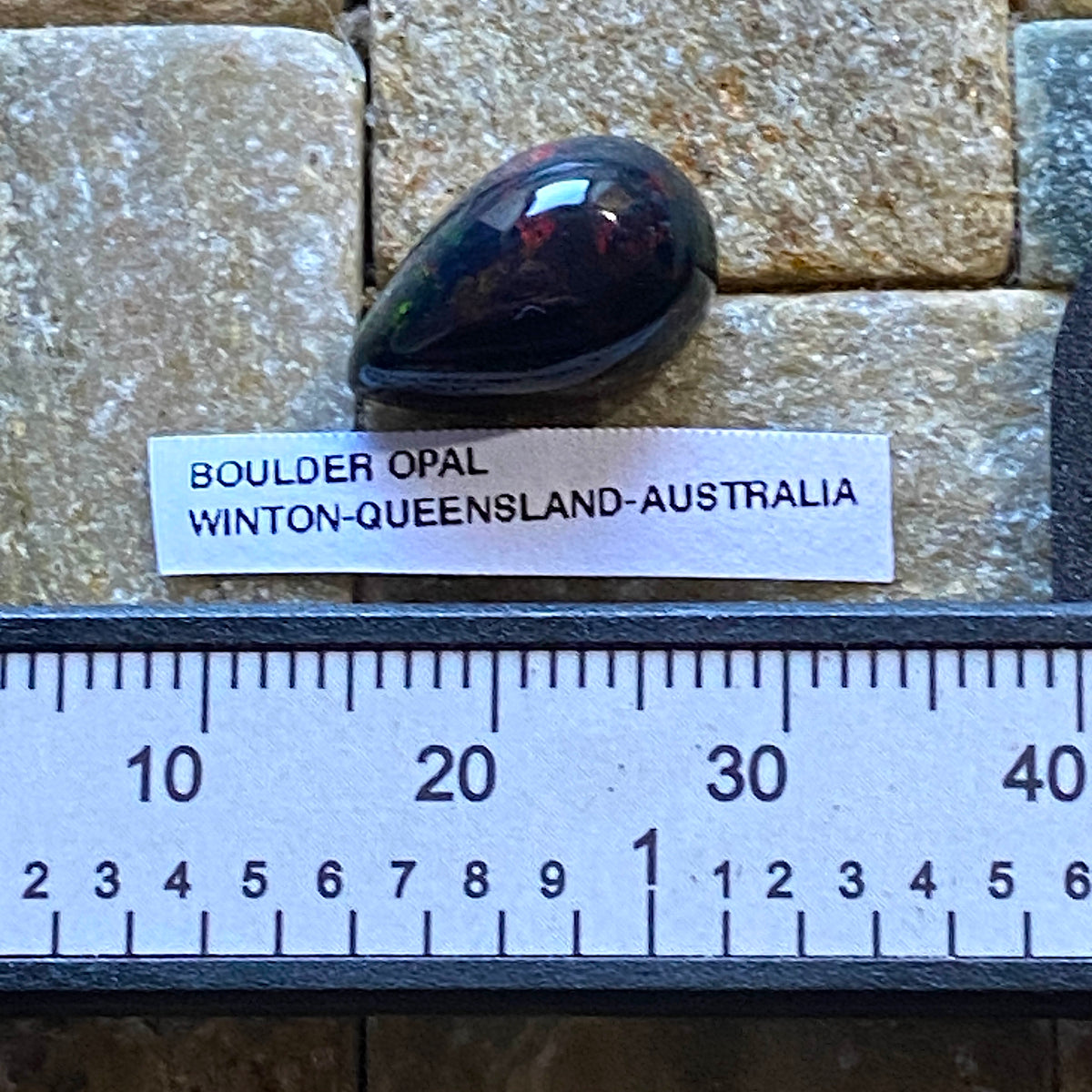 BOULDER OPAL GEMSTONE NATURAL MINED : WINTON, QUEENSLAND, AUSTRALIA 4.50Ct MFG4989