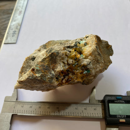 AURICHALCITE WITH QUARTZ/CHALCOPYRITE [ETC] - OJUELA MINE, MAPIMI, MEXICO 409g MF798