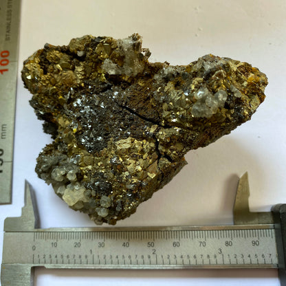 PYRITE/CALCITE/SPHALERITE ETC - CAVNIC MINE, ROMANIA 372g MF2167