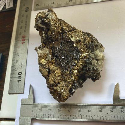 PYRITE/CALCITE/SPHALERITE ETC - CAVNIC MINE, ROMANIA 372g MF2167