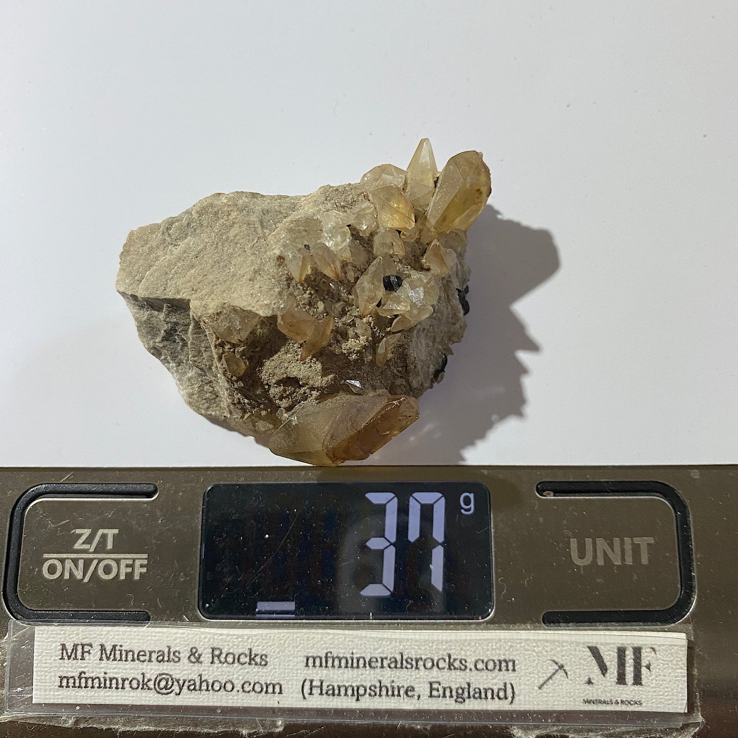 PIEZA CLÁSICA DE CALCITA/HIDROCARBURO DE INDIANA, EE. UU. 36 g MF742