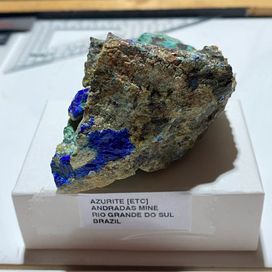 AZURITE/CHRYSOCOLLA/CHALCOPYRITE ETC : ANDRADAS MINE, BRAZIL 185g MF4697