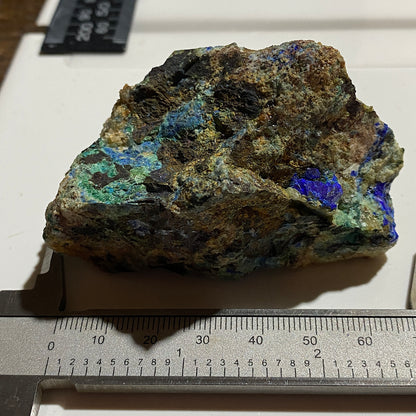 AZURITE/CHRYSOCOLLA/CHALCOPYRITE ETC : ANDRADAS MINE, BRAZIL 185g MF4697