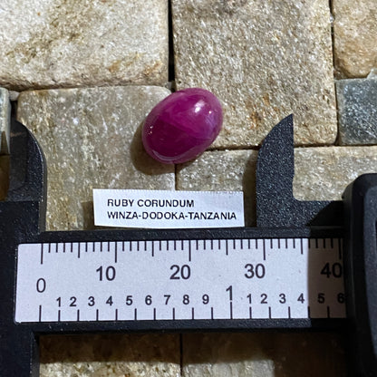 RUBY CORUNDUM NATURAL GEMSTONE : WINZA, DODOMA REGION, TANZANIA 8.55Ct MFG4994