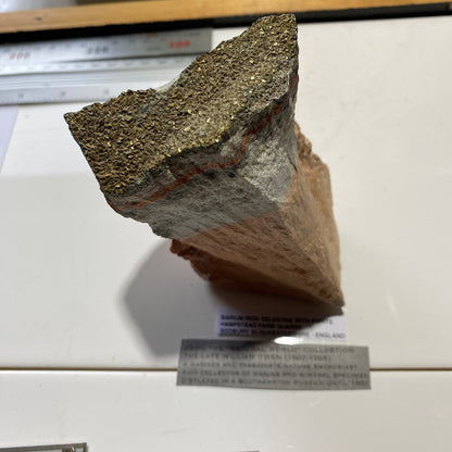 BARIUM-RICH CELESTINE WITH PYRITE SUBSTANTIAL 1057g MF705