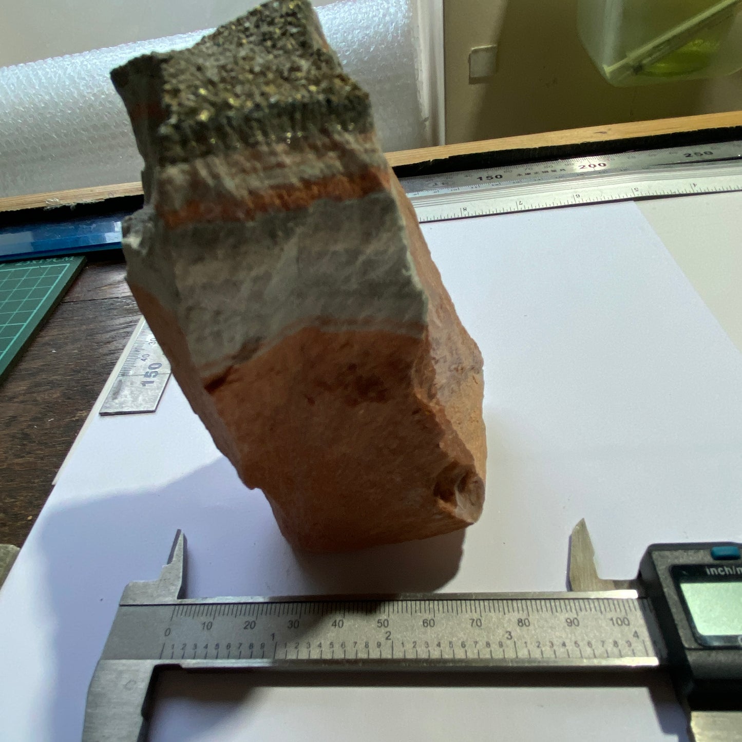 BARIUM-RICH CELESTINE WITH PYRITE SUBSTANTIAL 1057g MF705