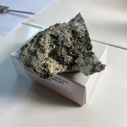 CHALCOPYRITE/FLUORITE ETC  - HINGSTON DOWN, GUNNISLAKE, CORNWALL 110g. MF17