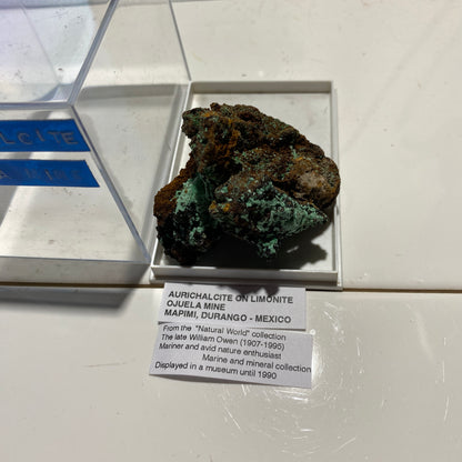AURICHALCITE ON LIMONITE - OJUELA MINE, MAPIMI, DURANGO, MEXICO 45g MF786