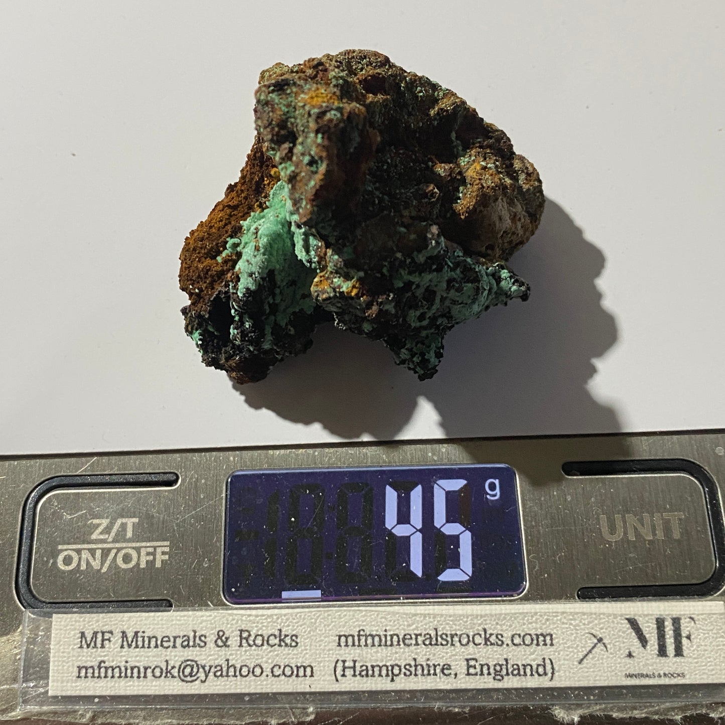 AURICHALCITE ON LIMONITE - OJUELA MINE, MAPIMI, DURANGO, MEXICO 45g MF786