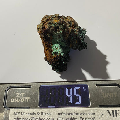 AURICHALCITE ON LIMONITE - OJUELA MINE, MAPIMI, DURANGO, MEXICO 45g MF786