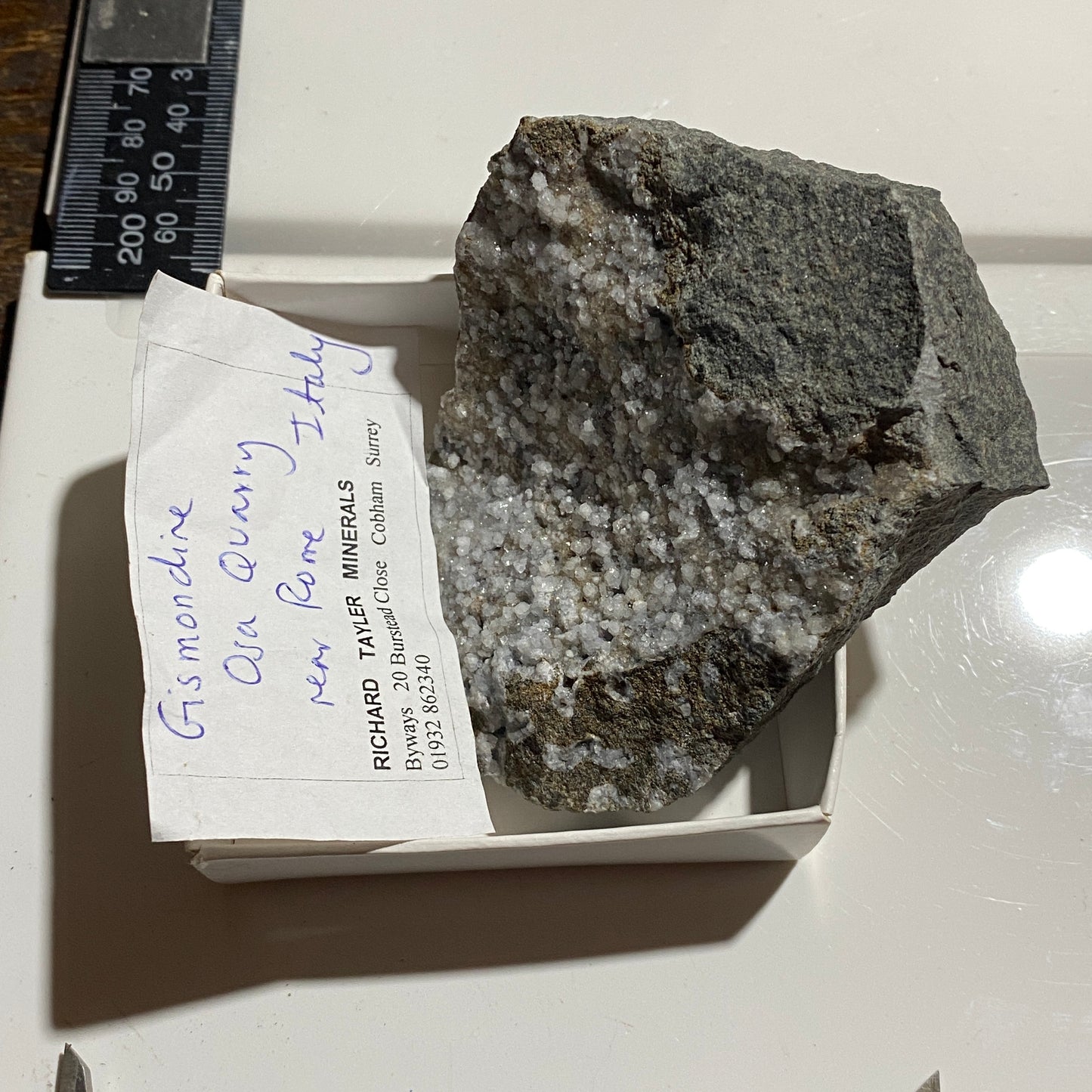 GISMONDINE [RARE ZEOLITE] : OSA QUARRY, OSTERIA DELL OSA, ROME ITALY 241g MF4699