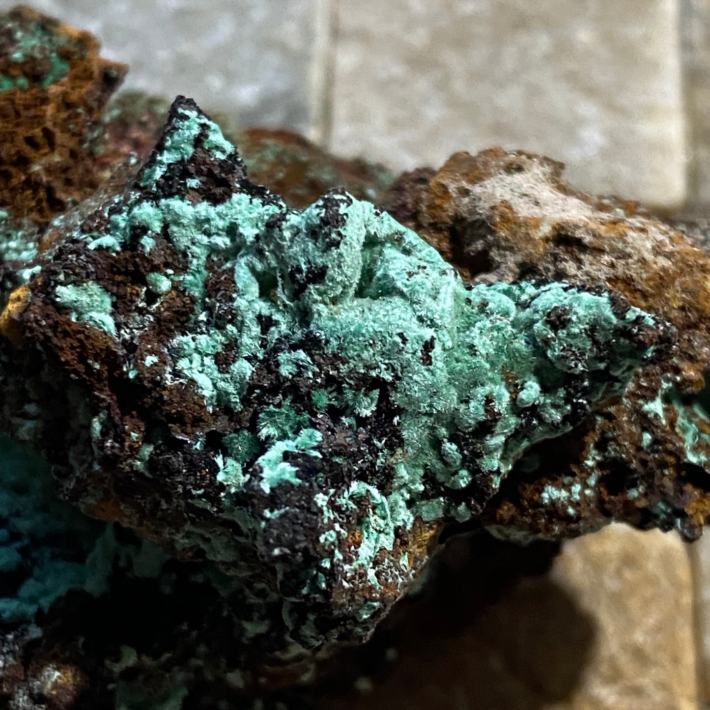 AURICHALCITE ON LIMONITE - OJUELA MINE, MAPIMI, DURANGO, MEXICO 45g MF786