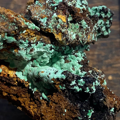 AURICHALCITE ON LIMONITE - OJUELA MINE, MAPIMI, DURANGO, MEXICO 45g MF786