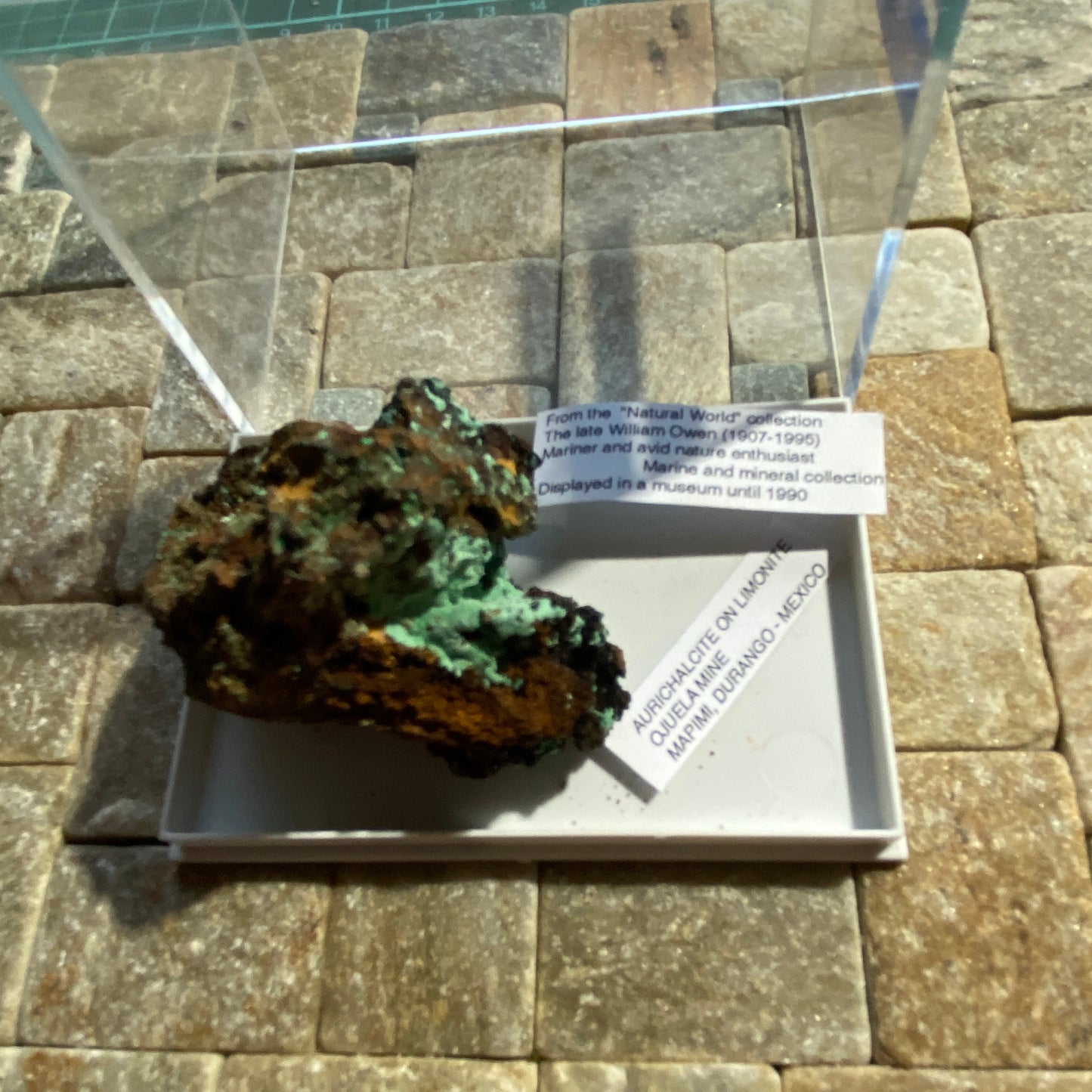 AURICHALCITE ON LIMONITE - OJUELA MINE, MAPIMI, DURANGO, MEXICO 45g MF786