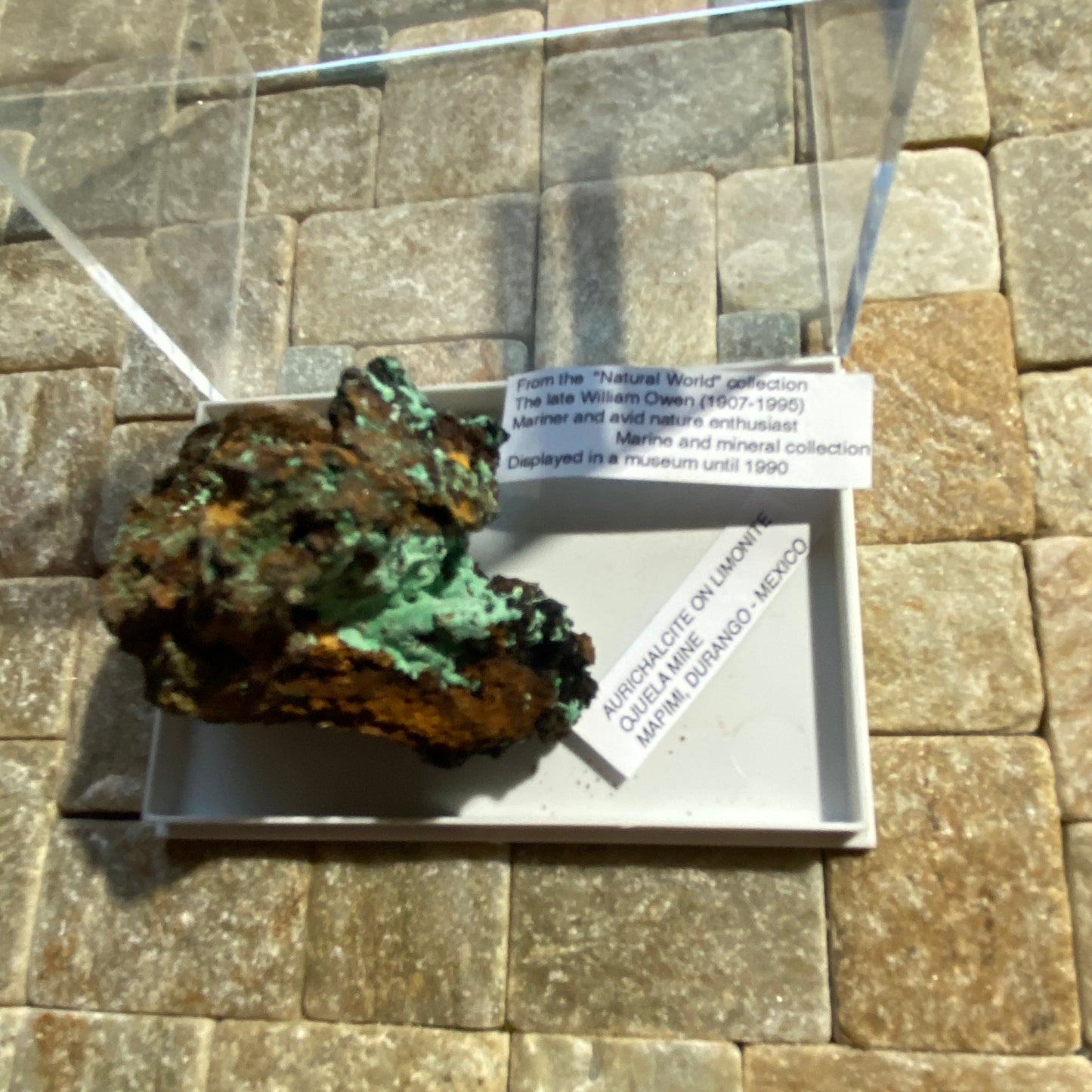 AURICHALCITE ON LIMONITE - OJUELA MINE, MAPIMI, DURANGO, MEXICO 45g MF786