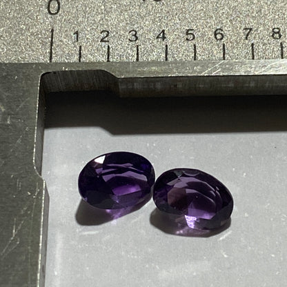 AMETHYST QUARTZ NATURAL GEMSTONE PAIR - BRUMADO, BAHIA, BRAZIL 1.72Ct  MFG5199