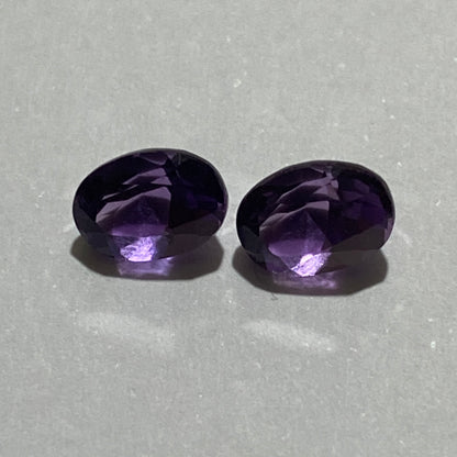 AMETHYST QUARTZ NATURAL GEMSTONE PAIR - BRUMADO, BAHIA, BRAZIL 1.72Ct  MFG5199