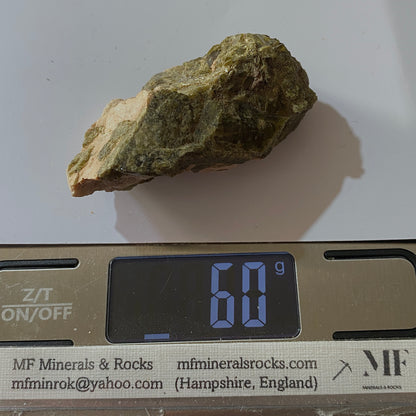 EPIDOTE IN MICROCLINE - OSCEOLA MINE, HOUGHTON CO. MICHEGAN, U.S.A. 58g MF782