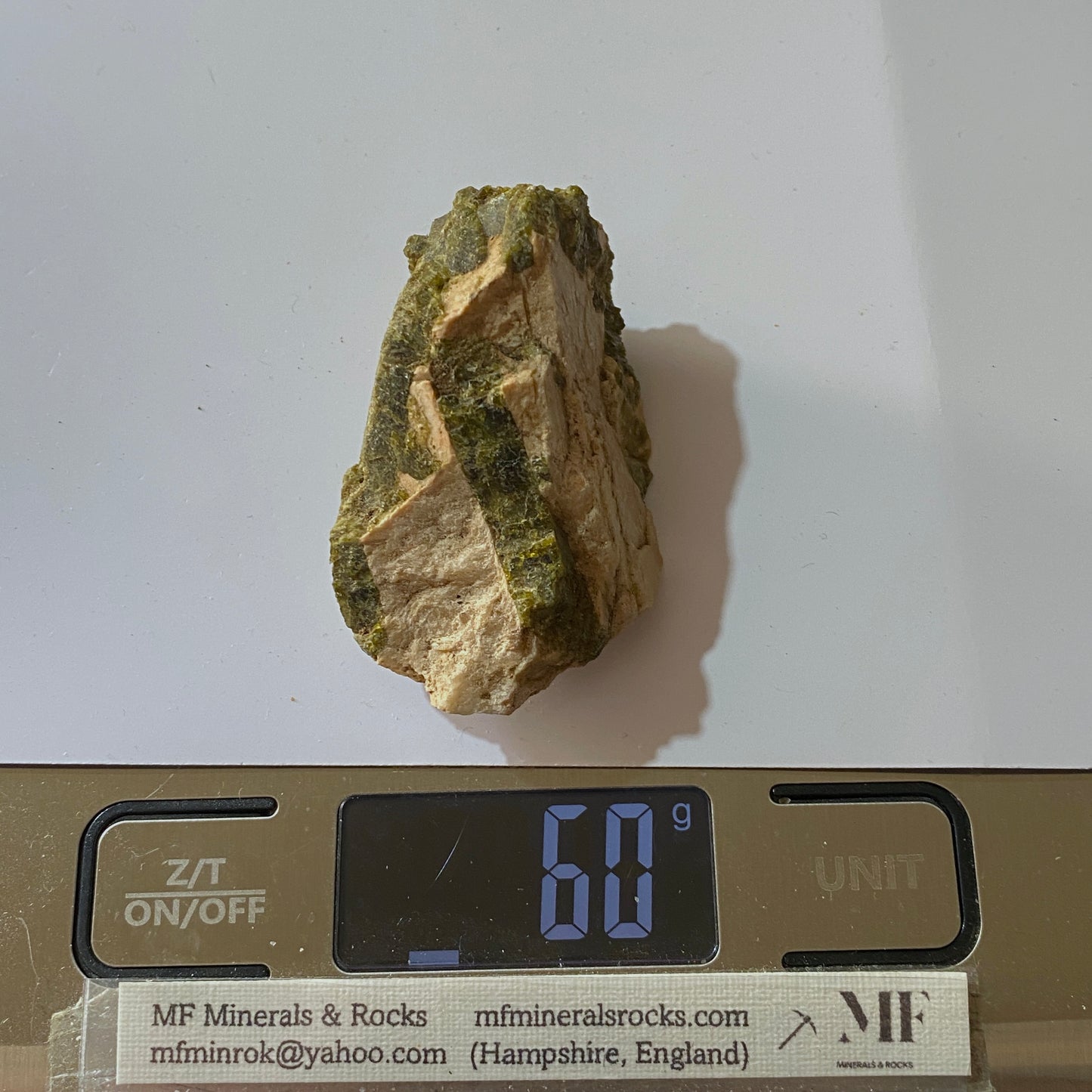 EPIDOTE IN MICROCLINE - OSCEOLA MINE, HOUGHTON CO. MICHEGAN, U.S.A. 58g MF782