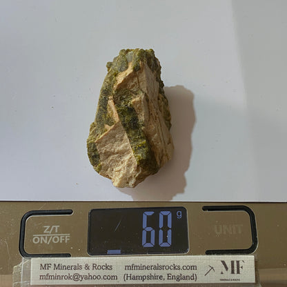 EPIDOTE IN MICROCLINE - OSCEOLA MINE, HOUGHTON CO. MICHEGAN, U.S.A. 58g MF782
