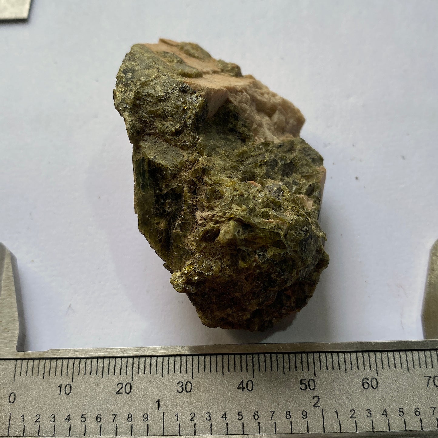 EPIDOTE IN MICROCLINE - OSCEOLA MINE, HOUGHTON CO. MICHEGAN, U.S.A. 58g MF782