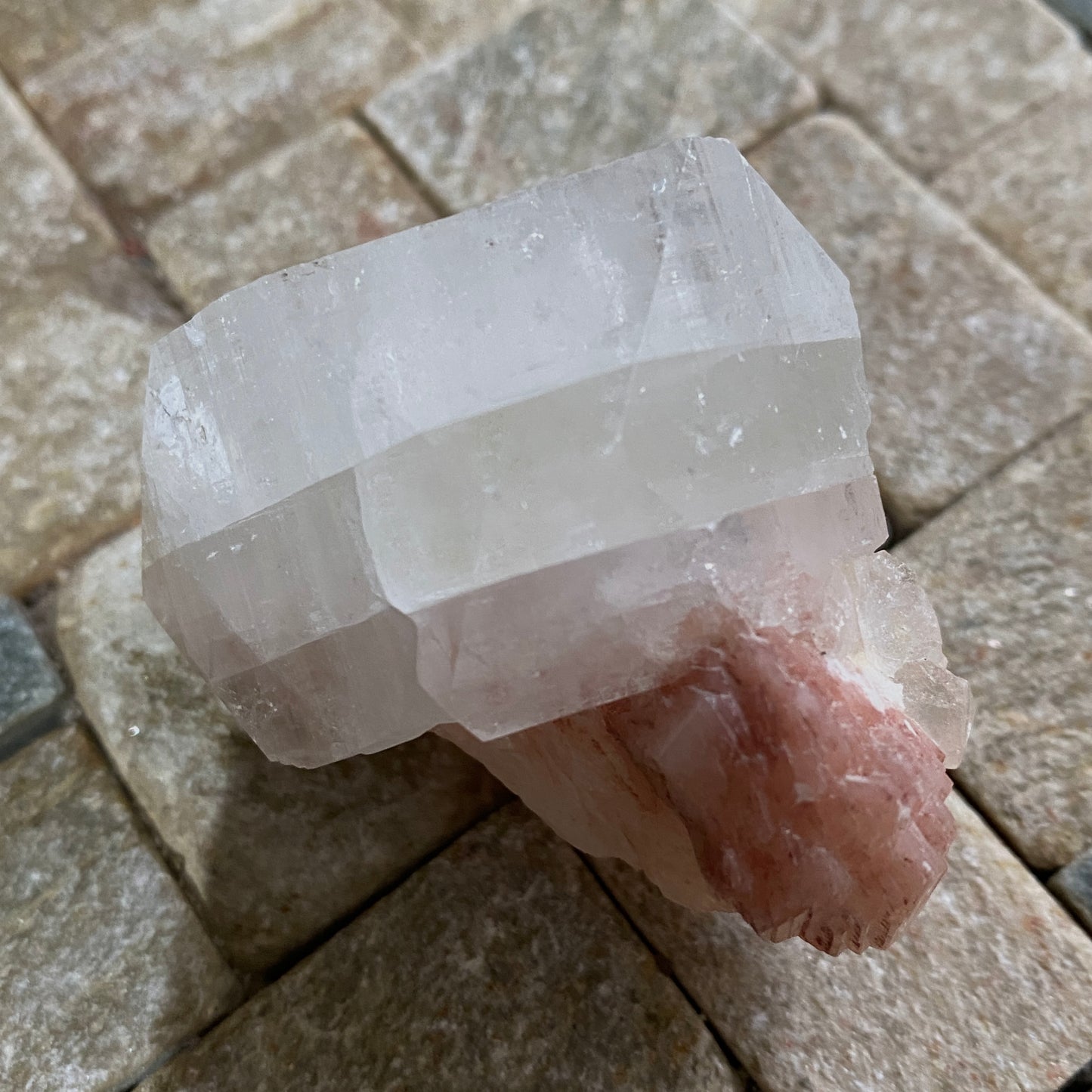 APOPHYLLITE WITH STILBITE - PUNE, MAHARASHTRA, INDIA. 75g. MF3088