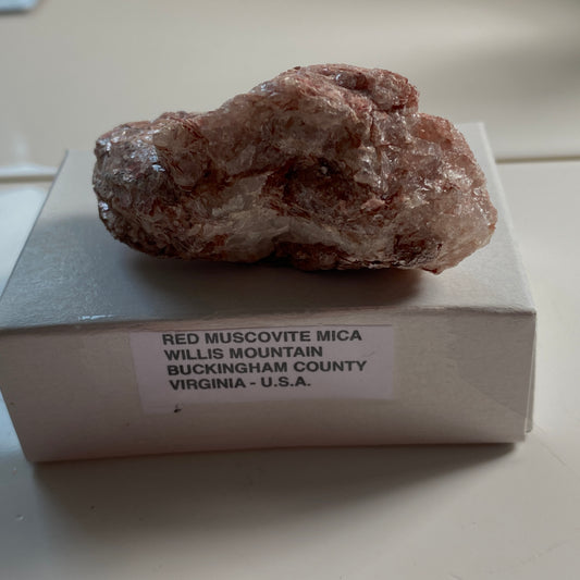 RED MUSCOVITE MICA - WILLIS MOUNTAIN, VIRGINIA, U.S.A.  51g. MF3832