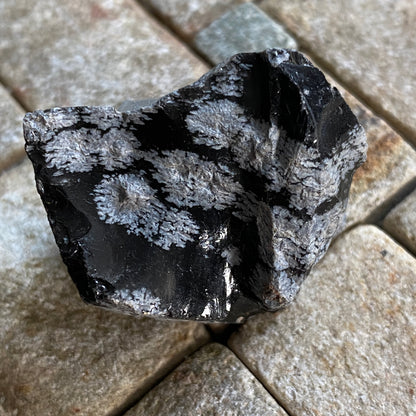 OBSIDIAN WITH CHRISTOBALITE [ SNOWFLAKE OBSIDIAN]  - ARIZONA, U.S.A. MF3661