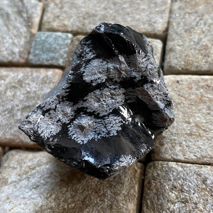 OBSIDIAN WITH CHRISTOBALITE [ SNOWFLAKE OBSIDIAN]  - ARIZONA, U.S.A. MF3661