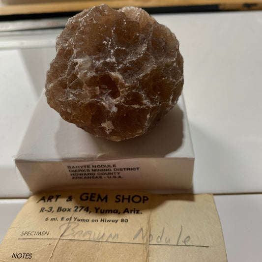 BARYTE NODULE - DIERKS MINING DISTRICT, ARKANSAS, U.S.A. 344g MF729