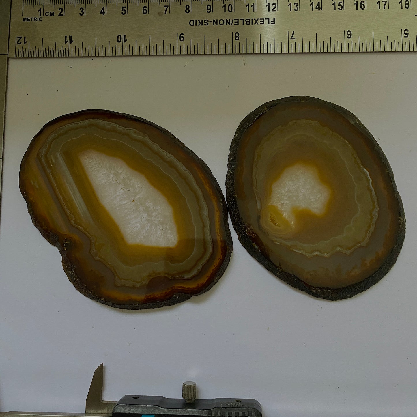 QUARTZ AGATE SLICES - CHIHUAHUA, MEXICO  - 160g TOTAL. MF3923