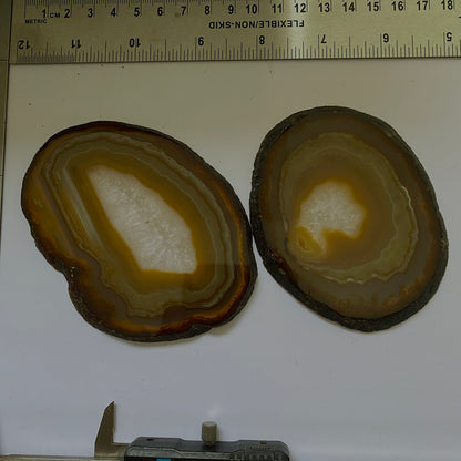 QUARTZ AGATE SLICES - CHIHUAHUA, MEXICO  - 160g TOTAL. MF3923