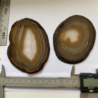 QUARTZ AGATE SLICES - CHIHUAHUA, MEXICO  - 160g TOTAL. MF3923