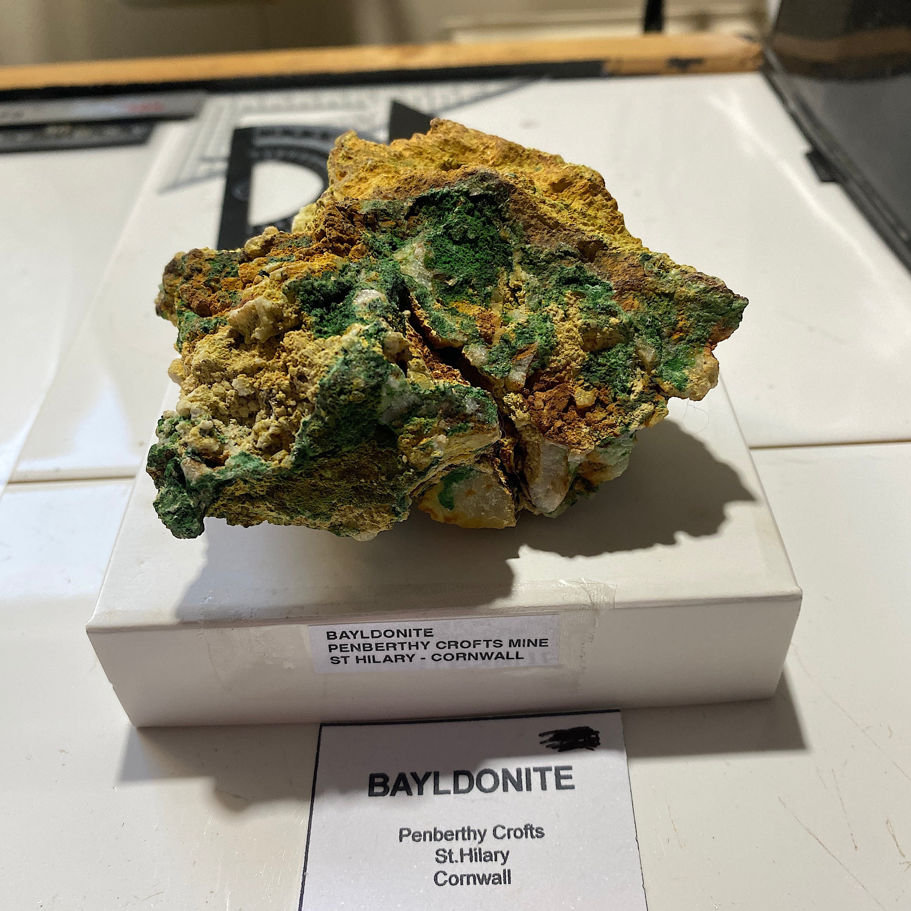 BAYLDONITE : PENBERTHY CROFT MINE, ST HILARY, CORNWALL, ENGLAND 260g M ...
