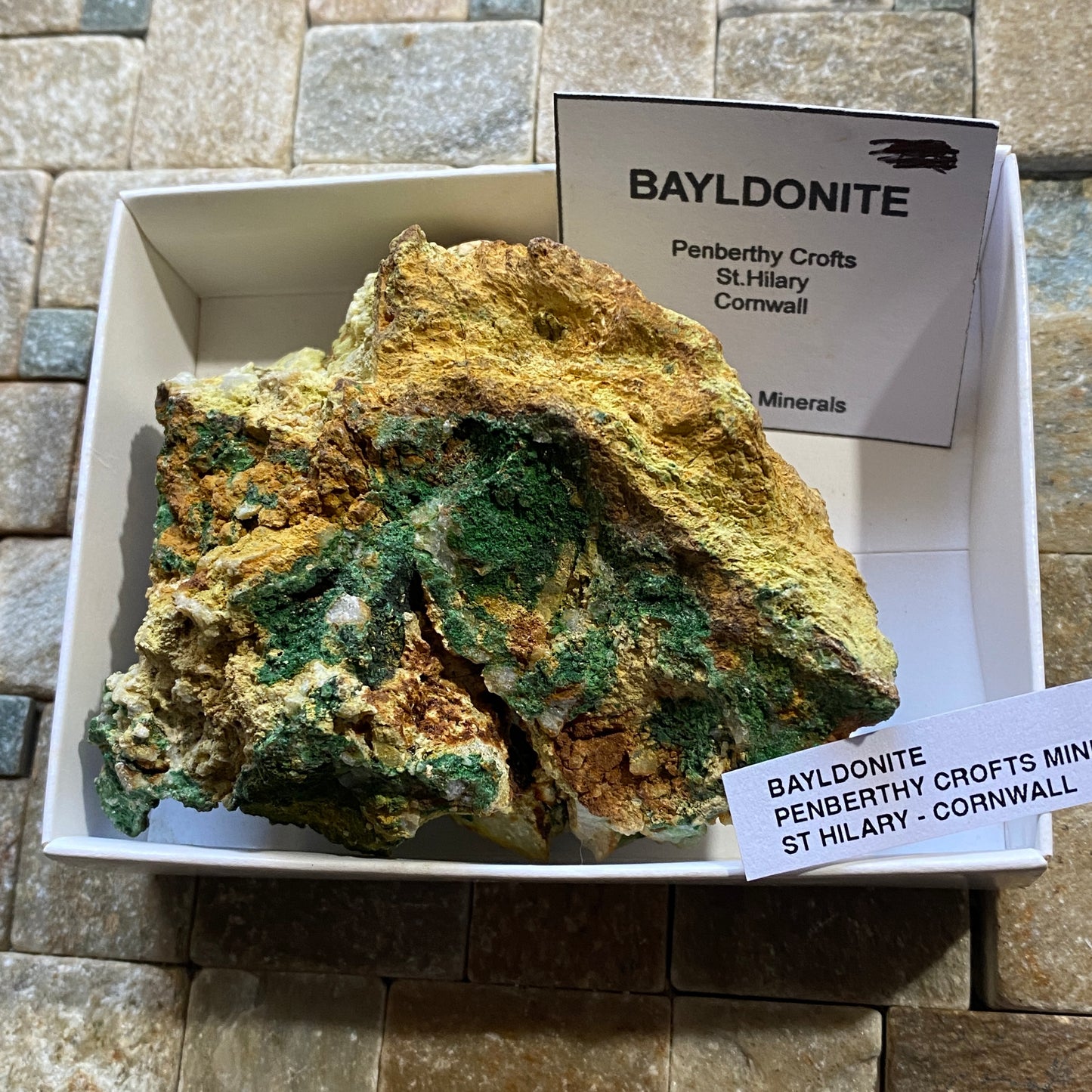 BAYLDONITE : PENBERTHY CROFT MINE, ST HILARY, CORNWALL, ENGLAND 260g MF4704