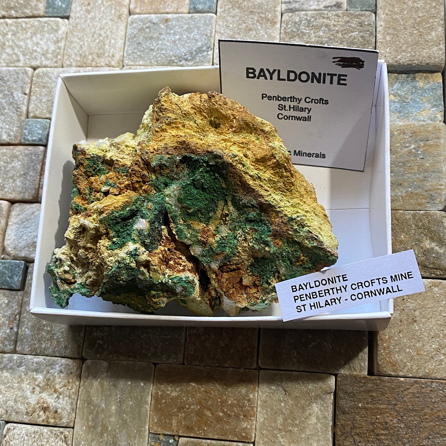 BAYLDONITE : PENBERTHY CROFT MINE, ST HILARY, CORNWALL, ENGLAND 260g MF4704