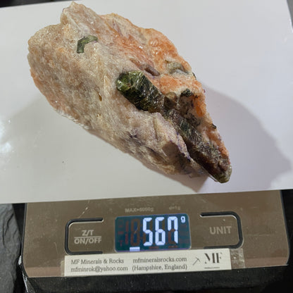 APATITE IN CALCITE : YATES MINE, OTTER LAKE, QUEBEC, CANADA 567g MF4706