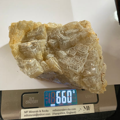 FLUORITE INTERGROWN CRYSTAL HABIT: CRICH QUARRY, DERBYSHIRE 660g MF4707