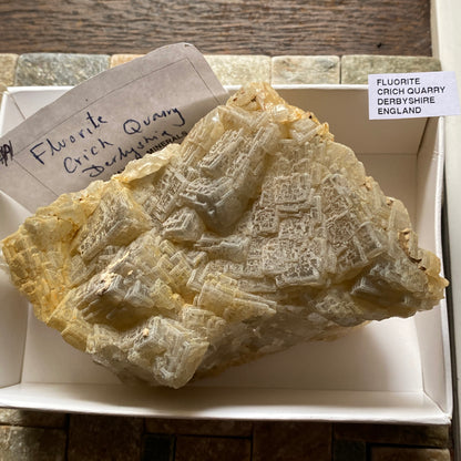 FLUORITE INTERGROWN CRYSTAL HABIT: CRICH QUARRY, DERBYSHIRE 660g MF4707