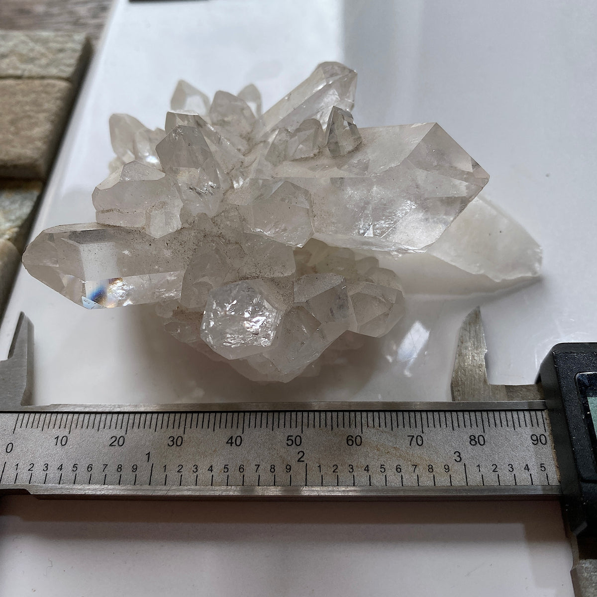 IMPRESSIVE QUARTZ CRYSTAL ASSEMBLAGE : MOUNT IDA, ARKANSAS, U.S.A.  160g MF5374