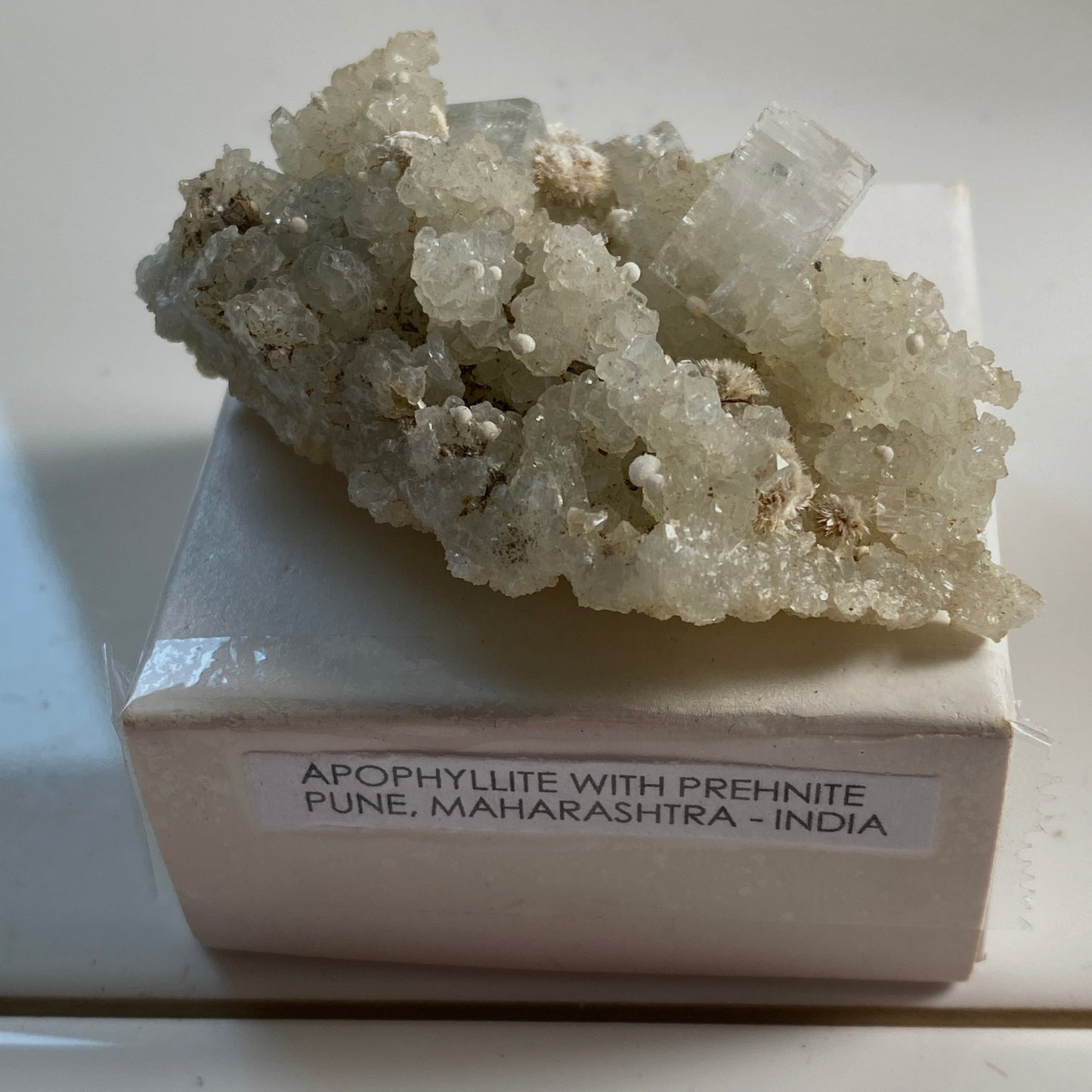 APOPHYLLITE WITH PREHNITE ETC - PUNE, MAHARASHTRA, INDIA 40g MF3159