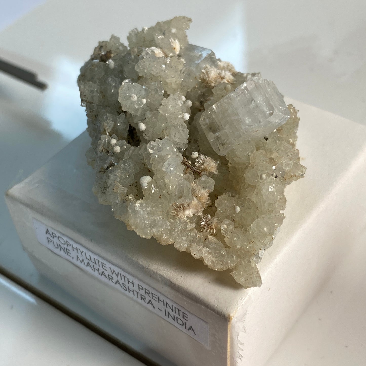 APOPHYLLITE WITH PREHNITE ETC - PUNE, MAHARASHTRA, INDIA 40g MF3159