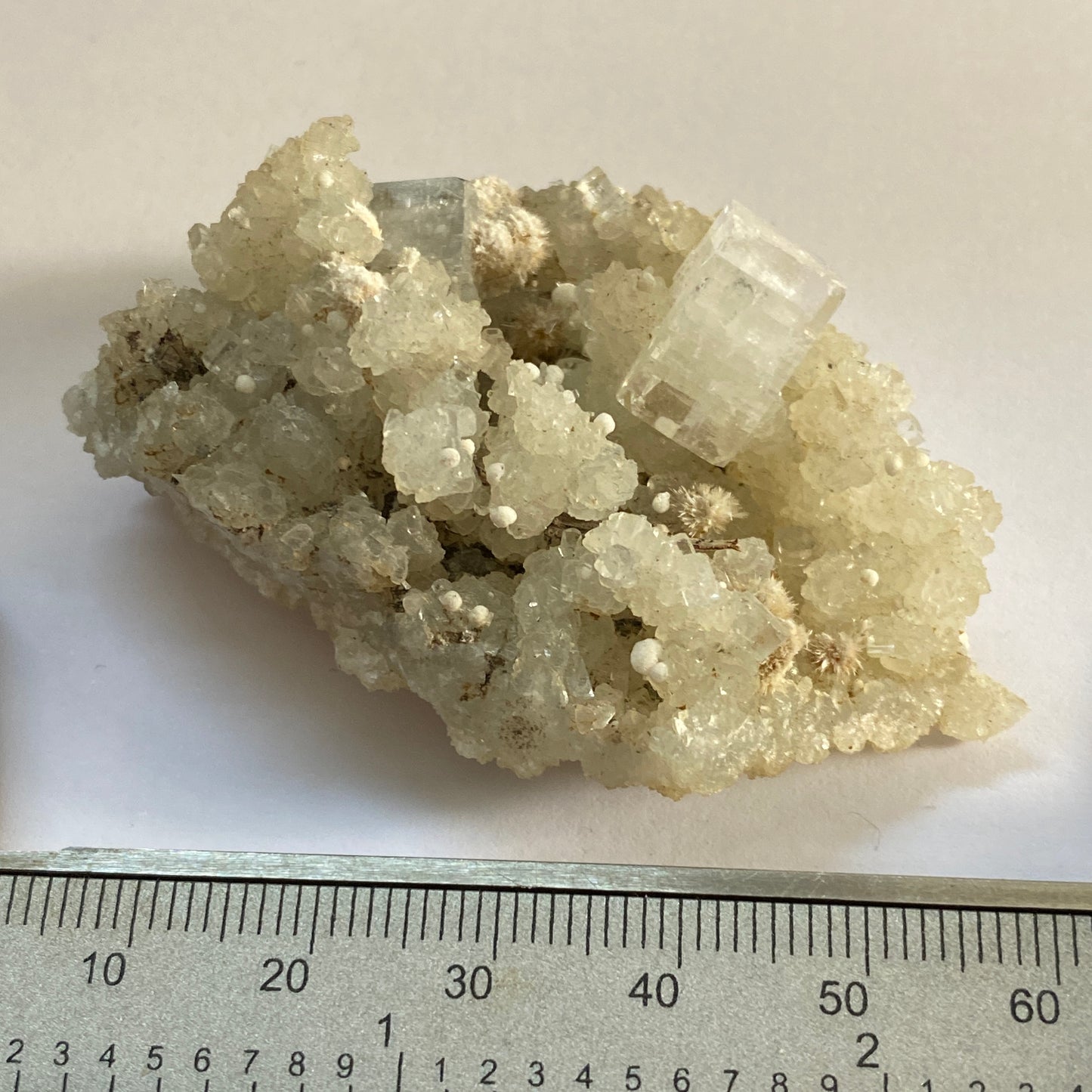 APOPHYLLITE WITH PREHNITE ETC - PUNE, MAHARASHTRA, INDIA 40g MF3159