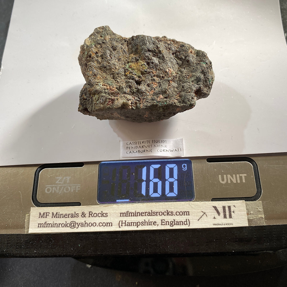 CASSITERITE : PENDARVES MINE, CAMBORNE, CORNWALL. 168g   MF5377