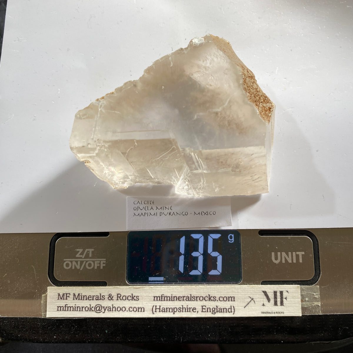 CALCITE MOST UNUSUAL : OJUELA MINE, MAPIMI, DURANGO, MEXICO  135g. MF5378